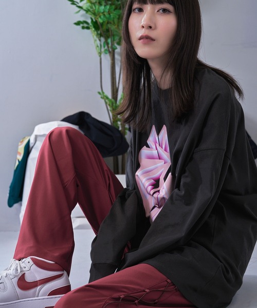 【Nora Lily】NL Cat Gradation L/S Tee (UNISEX)（Tシャツ/カットソー）｜Nora Lily（ノラリリー）