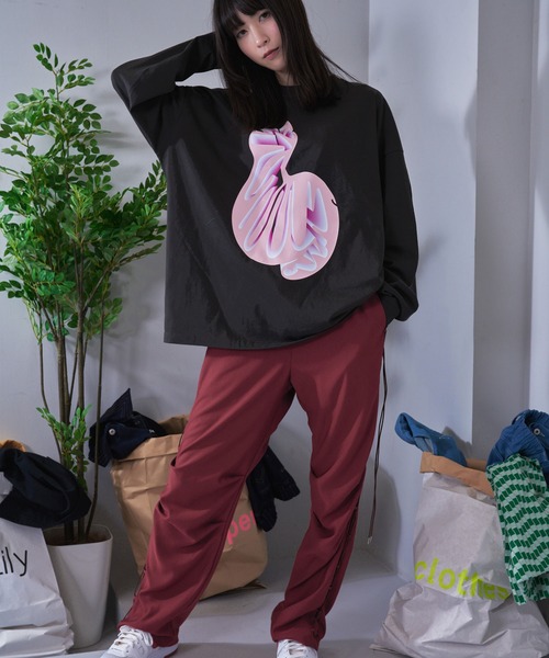 【Nora Lily】NL Cat Gradation L/S Tee (UNISEX)（Tシャツ/カットソー）｜Nora Lily（ノラリリー）