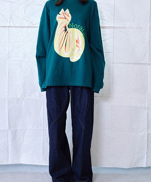 【Nora Lily】NL Cat Gradation L/S Tee (UNISEX)（Tシャツ/カットソー）｜Nora Lily（ノラリリー）