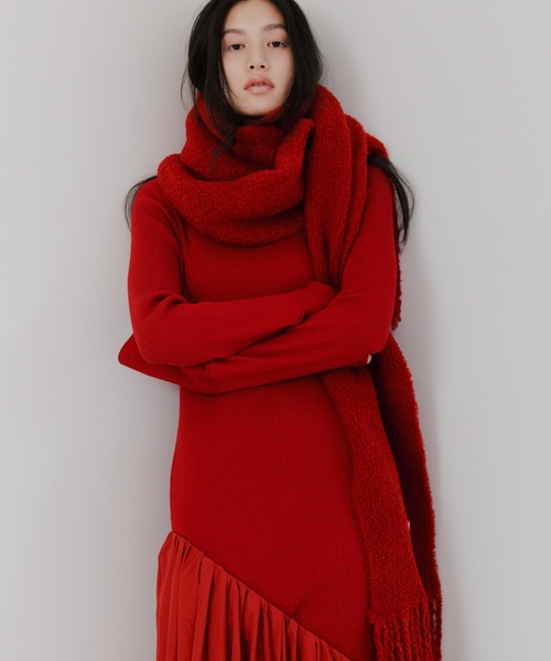 フラッフィーニットマフラー