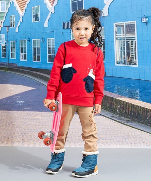 kladskap(クレードスコープ)の「モコモコスニーカーブーツ(ブーツ・キッズ・カーキ/マルチ・16cm/17cm/15cm/18cm)」の14枚目の写真