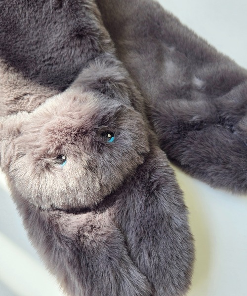 Candy Stripper DROWSY CAT マフラー　猫　ファーマフラー Candy Stripper（キャンディストリッパー）の「LAZY CAT KNIT