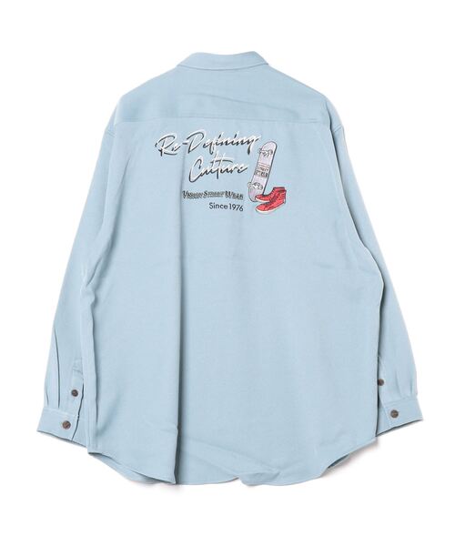 VISION STREET WEAR(ヴィジョンストリートウェア)の「VISION STREET WEAR シューズ刺繍 シャツジャケット ユニセックス(その他アウター・メンズ・アイボリー/サックスブルー/ブラック・M/L/XL)」の7枚目の写真