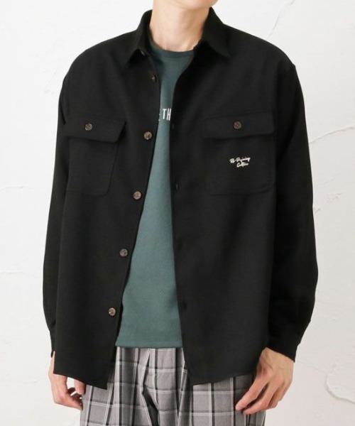 VISION STREET WEAR(ヴィジョンストリートウェア)の「VISION STREET WEAR シューズ刺繍 シャツジャケット ユニセックス(その他アウター・メンズ・アイボリー/サックスブルー/ブラック・M/L/XL)」の8枚目の写真
