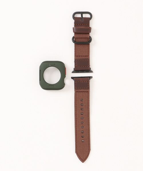 zandy(ズィーアンドワイ)の「zandy ズィーアンドワイ/Apple Watch ケース&ベルトセット【スクエアソフトフレーム】アップルウォッチカバー& レザーナイロンバンド // set15(デジタル腕時計・メンズ・ブラック×ホワイト/ウッド/ホワイト×シルバー/ブルー系その他/シルバー系その他/アーミー・S/M)」の12枚目の写真