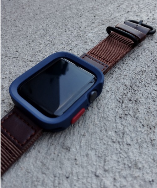 zandy(ズィーアンドワイ)の「zandy ズィーアンドワイ/Apple Watch ケース&ベルトセット【スクエアソフトフレーム】アップルウォッチカバー& レザーナイロンバンド // set15(デジタル腕時計・メンズ・ブラック×ホワイト/ウッド/ホワイト×シルバー/ブルー系その他/シルバー系その他/アーミー・S/M)」の22枚目の写真