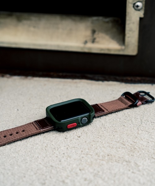zandy(ズィーアンドワイ)の「zandy ズィーアンドワイ/Apple Watch ケース&ベルトセット【スクエアソフトフレーム】アップルウォッチカバー& レザーナイロンバンド // set15(デジタル腕時計・メンズ・ブラック×ホワイト/ウッド/ホワイト×シルバー/ブルー系その他/シルバー系その他/アーミー・S/M)」の15枚目の写真