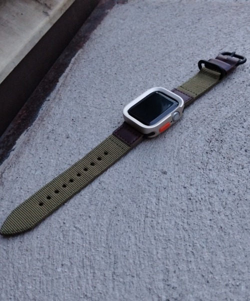 zandy(ズィーアンドワイ)の「zandy ズィーアンドワイ/Apple Watch ケース&ベルトセット【スクエアソフトフレーム】アップルウォッチカバー& レザーナイロンバンド // set15(デジタル腕時計・メンズ・ブラック×ホワイト/ウッド/ホワイト×シルバー/ブルー系その他/シルバー系その他/アーミー・S/M)」の17枚目の写真