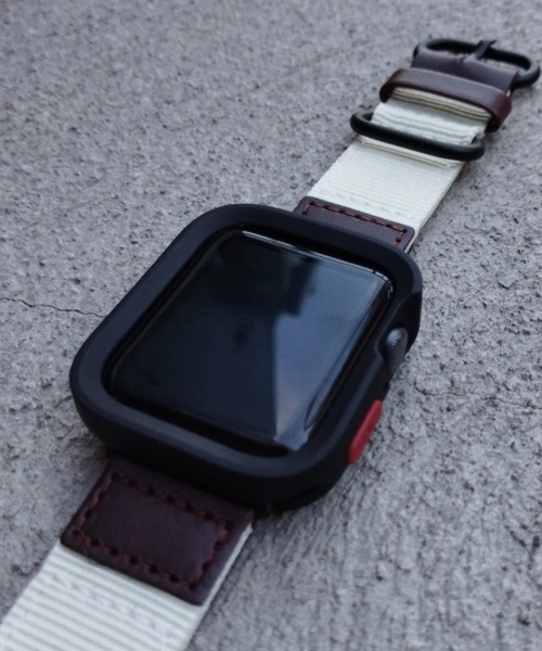 zandy(ズィーアンドワイ)の「zandy ズィーアンドワイ/Apple Watch ケース&ベルトセット【スクエアソフトフレーム】アップルウォッチカバー& レザーナイロンバンド // set15(デジタル腕時計・メンズ・ブラック×ホワイト/ウッド/ホワイト×シルバー/ブルー系その他/シルバー系その他/アーミー・S/M)」の18枚目の写真