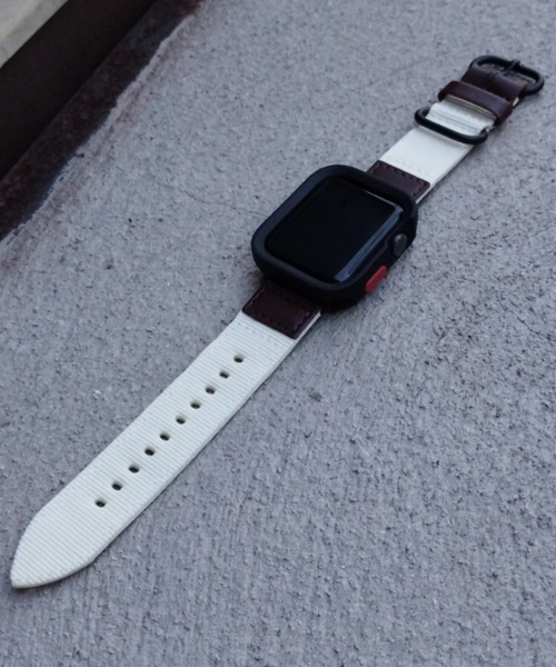 zandy(ズィーアンドワイ)の「zandy ズィーアンドワイ/Apple Watch ケース&ベルトセット【スクエアソフトフレーム】アップルウォッチカバー& レザーナイロンバンド // set15(デジタル腕時計・メンズ・ブラック×ホワイト/ウッド/ホワイト×シルバー/ブルー系その他/シルバー系その他/アーミー・S/M)」の19枚目の写真