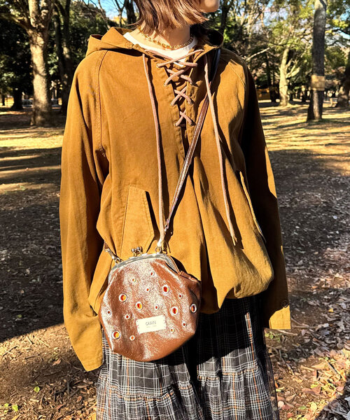 CIAOPANIC（チャオパニック）の「【UNESS/ユーネス】レースアップアノラックブルゾン（ブルゾン・レディース・カーキ・ONE SIZE）」の2枚目の写真