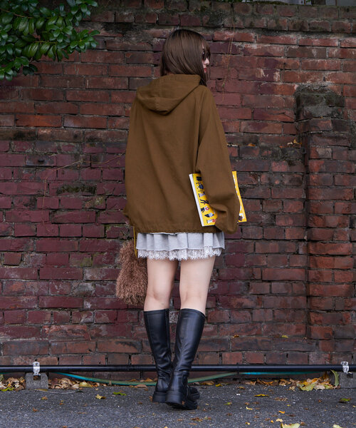 CIAOPANIC（チャオパニック）の「【UNESS/ユーネス】レースアップアノラックブルゾン（ブルゾン・レディース・カーキ・ONE SIZE）」の14枚目の写真