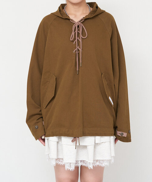 CIAOPANIC（チャオパニック）の「【UNESS/ユーネス】レースアップアノラックブルゾン（ブルゾン・レディース・カーキ・ONE SIZE）」の15枚目の写真