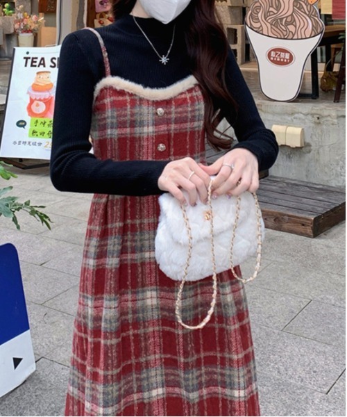 リップサービス チェック柄キャミワンピースSサイズ Sサイズ＊チェック柄キャミワンピース リップサービス チェック柄