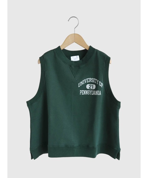 FIKA.(フィーカ)の「Crew neck sweat vest(ベスト・レディース・ダークオリーブ/杢グレー・FREE)」の13枚目の写真