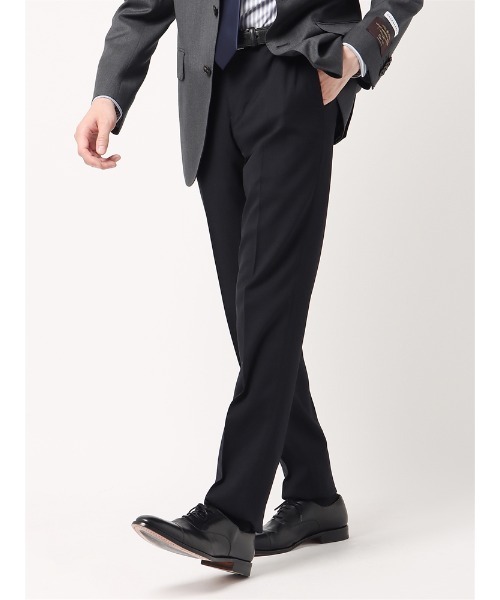 SUIT SQUARE(スーツスクエア)の「NONIRON ポリエステル 2wayStretch メランジ調 RS05(スラックス・メンズ・ネイビー/チャコールグレー/ブラック・M(79cm)/SS(73cm)/S(76cm)/L(82cm)/LL(85cm)/3L(88cm))」の1枚目の写真