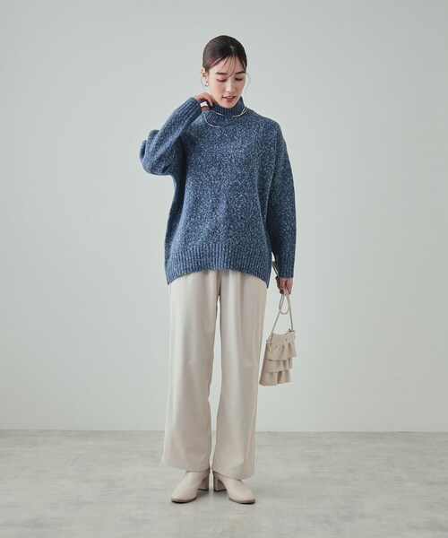 SHOO・LA・RUE（シューラルー）の「◆【高レビュー/洗える/SS-3L】きれいめカジュアルに あったか裏起毛 コーデュロイイージーワイドパンツ（その他パンツ・レディース・グリーン系/アイボリー/グレー/チャコールグレー・01/02/03/04/05/10）」の11枚目の写真