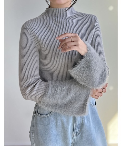 新品 Ehre style 大人 ニット カットオフ スリーブ フレア トップス 新品 Ehre style 大人 ニット カットオフ スリーブ フレア トップス