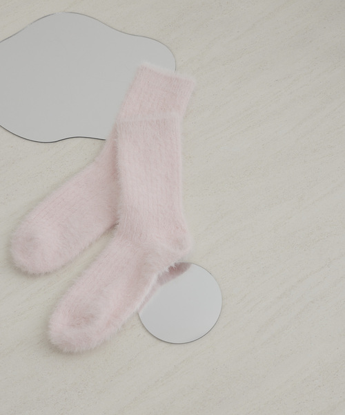 ROPE' PICNIC（ロペピクニック）の「シャギーソックス（ソックス/靴下・レディース・チャコールグレー/ピンク/キナリ・FREE）」の3枚目の写真