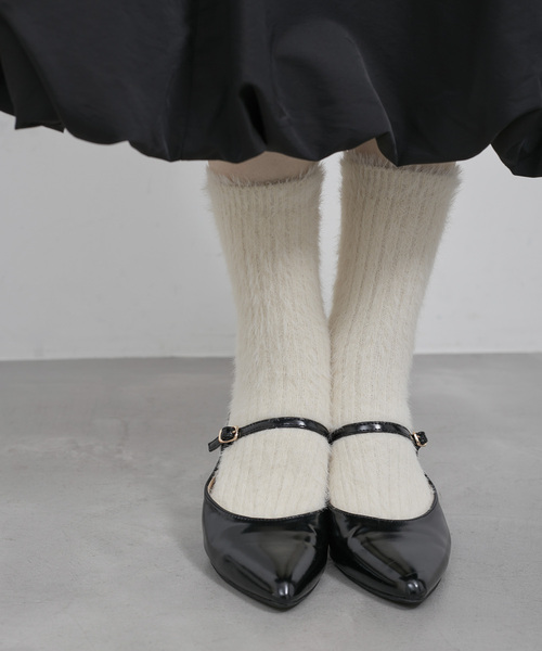 ROPE' PICNIC（ロペピクニック）の「シャギーソックス（ソックス/靴下・レディース・チャコールグレー/ピンク/キナリ・FREE）」の2枚目の写真