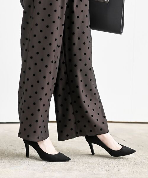 rps(アールピーエス)の「フロッキードットワイドパンツ(スラックス・レディース・チャコールグレー/ブラウン/ブラック・フリー)」の9枚目の写真