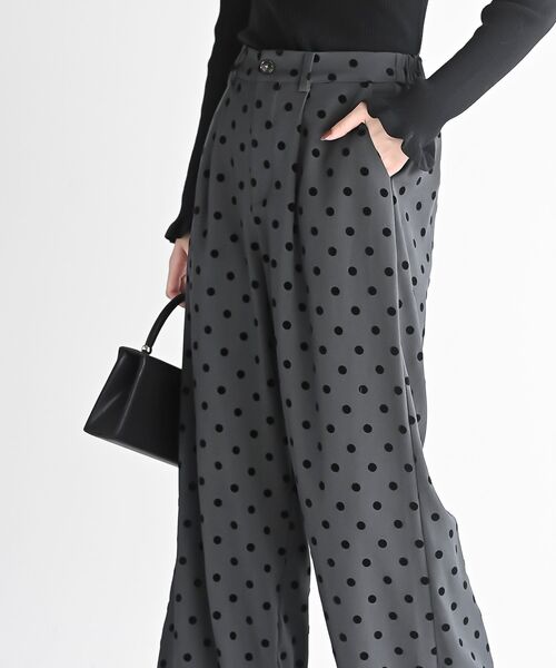rps(アールピーエス)の「フロッキードットワイドパンツ(スラックス・レディース・チャコールグレー/ブラウン/ブラック・フリー)」の17枚目の写真