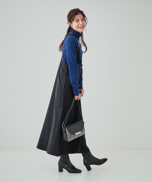 Cutie Blonde（キューティーブロンド）の「【体型カバー】Vネックジャンスカ（ワンピース・レディース・ブラック/ブラウン系その他・01/02/03/04）」の15枚目の写真