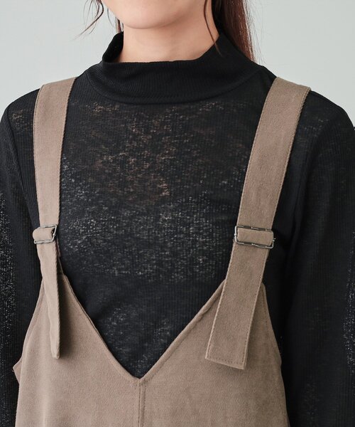 Cutie Blonde（キューティーブロンド）の「【体型カバー】Vネックジャンスカ（ワンピース・レディース・ブラック/ブラウン系その他・01/02/03/04）」の4枚目の写真