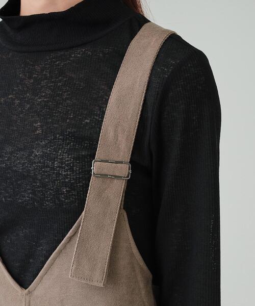 Cutie Blonde（キューティーブロンド）の「【体型カバー】Vネックジャンスカ（ワンピース・レディース・ブラック/ブラウン系その他・01/02/03/04）」の5枚目の写真