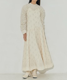 【MURRAL/ミューラル】Dahlia shrinking embroidery camisole dress/キャミソールワンピース