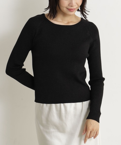 FOUND GOOD（ファウンドグッド）の「コンフォートラメリブニットPO（ニット/セーター・レディース・ブラック/グレー系5/ブルー系2/ベージュ・L/M/S）」の2枚目の写真