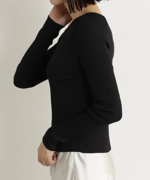 FOUND GOOD（ファウンドグッド）の「コンフォートラメリブニットPO（ニット/セーター・レディース・ブラック/グレー系5/ブルー系2/ベージュ・L/M/S）」の20枚目の写真