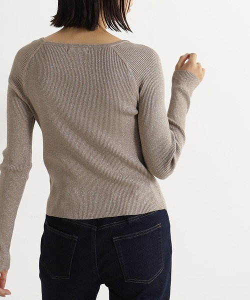 FOUND GOOD（ファウンドグッド）の「コンフォートラメリブニットPO（ニット/セーター・レディース・ブラック/グレー系5/ブルー系2/ベージュ・L/M/S）」の12枚目の写真