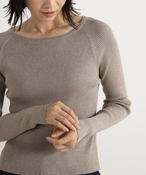 FOUND GOOD（ファウンドグッド）の「コンフォートラメリブニットPO（ニット/セーター・レディース・ブラック/グレー系5/ブルー系2/ベージュ・L/M/S）」の13枚目の写真