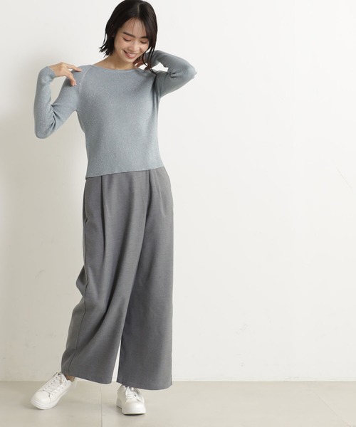 FOUND GOOD（ファウンドグッド）の「コンフォートラメリブニットPO（ニット/セーター・レディース・ブラック/グレー系5/ブルー系2/ベージュ・L/M/S）」の15枚目の写真