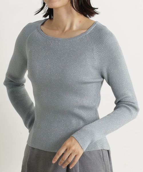 FOUND GOOD（ファウンドグッド）の「コンフォートラメリブニットPO（ニット/セーター・レディース・ブラック/グレー系5/ブルー系2/ベージュ・L/M/S）」の16枚目の写真