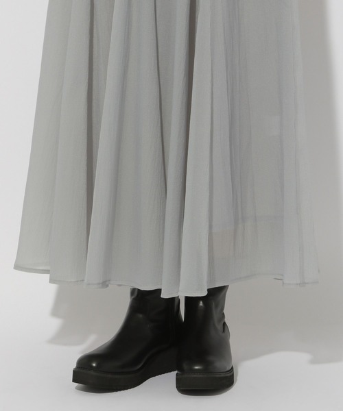 Elura(エルーラ)の「シアラクフレアスカート/149297(スカート・レディース・ライトグレー/ピンクベージュ/ブラック・FREE/FREE(S))」の4枚目の写真