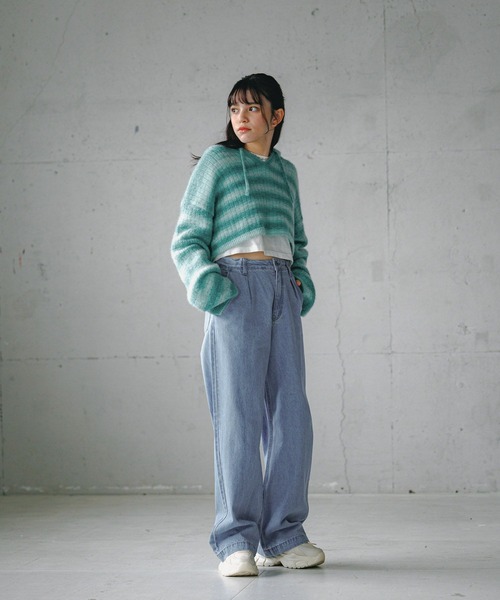 売り切れ#グローバルワークのボーダーニット 売り切れ#グローバルワークのボーダーニット