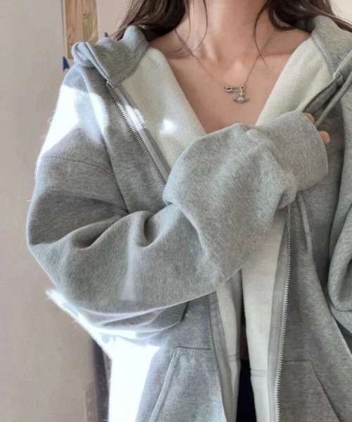 セール】【再入荷】【12色展開】【裏ボア】あったかいジップアップ
