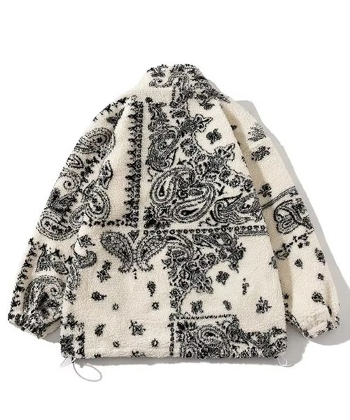 キャリー　アウター　ペイズリー柄 Bz】ペイズリー柄ボアジャケット（その他アウター）｜ARCHIVER