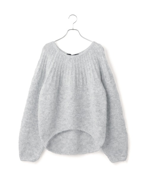 VIS（ビス）の「バックリボンHUGニット（ニット/セーター・レディース・ブラック/パープル系その他/ライトグレー・FREE）」の6枚目の写真