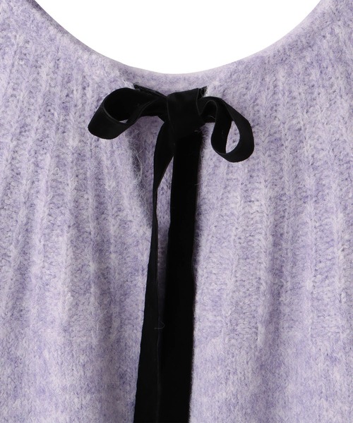 VIS（ビス）の「バックリボンHUGニット（ニット/セーター・レディース・ブラック/パープル系その他/ライトグレー・FREE）」の12枚目の写真