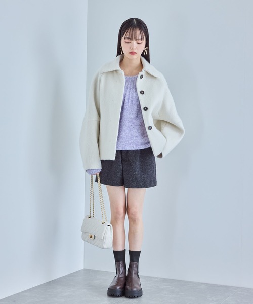 VIS（ビス）の「バックリボンHUGニット（ニット/セーター・レディース・ブラック/パープル系その他/ライトグレー・FREE）」の22枚目の写真