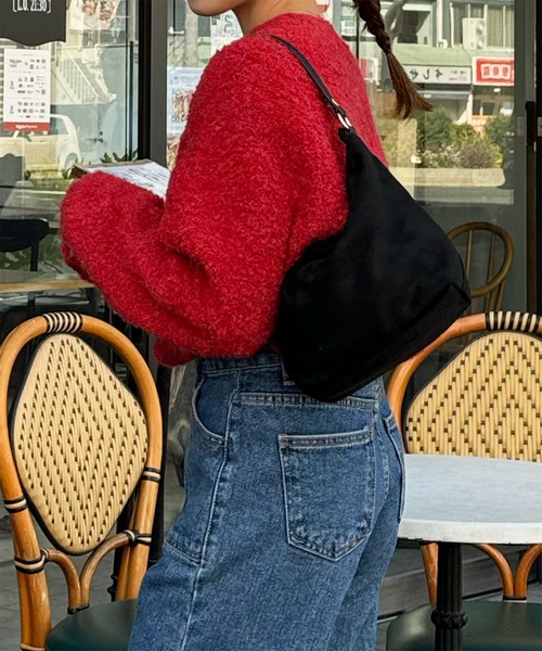 LE MORE（リモア）の「スウェードハンドバッグ（ハンドバッグ・レディース・ブラック/キャメル/ブラウン・FREE）」の22枚目の写真