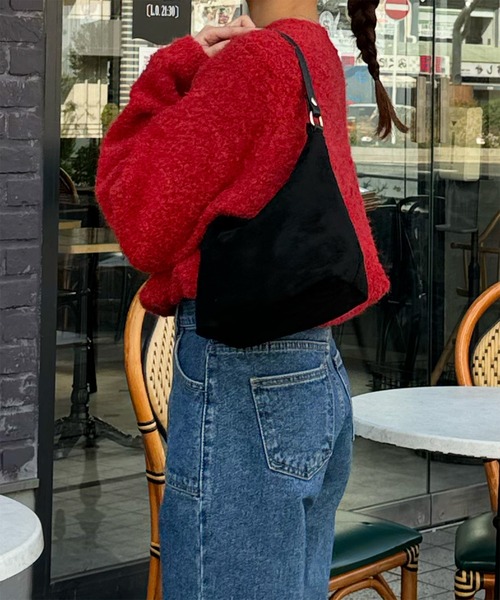 LE MORE（リモア）の「スウェードハンドバッグ（ハンドバッグ・レディース・ブラック/キャメル/ブラウン・FREE）」の21枚目の写真