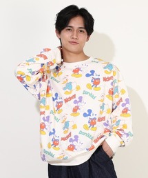 Disney（ディズニー）の「親子お揃い ディズニー 総柄トレーナー 0127A（スウェット・メンズ）」