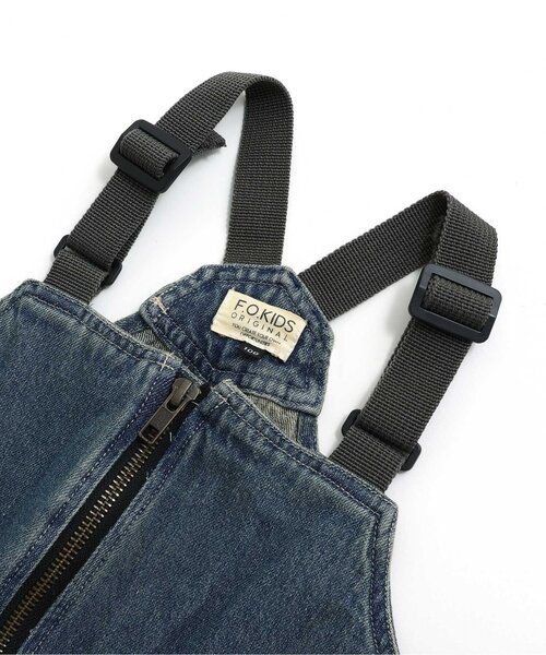 F.O.KIDS(エフオーキッズ)の「【ジュニア対応】オーバーオール(サロペット/オーバーオール・キッズ・ベージュ/インディゴブルー・80/90/100/110/120/130/140)」の5枚目の写真