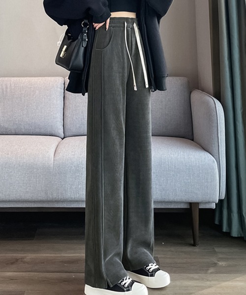 Kuroba(クロバ)の「裏シャギーコーデュロイストレートパンツ(その他パンツ・レディース・グレー/ベージュ/ブラック・L/M)」の9枚目の写真