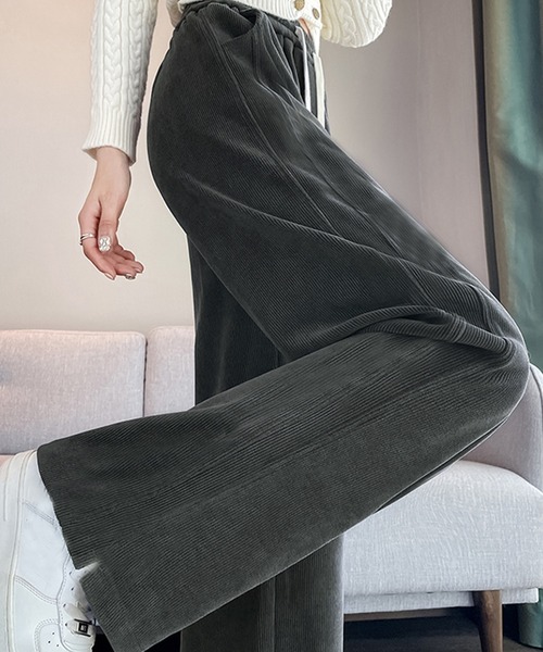 Kuroba(クロバ)の「裏シャギーコーデュロイストレートパンツ(その他パンツ・レディース・グレー/ベージュ/ブラック・L/M)」の10枚目の写真
