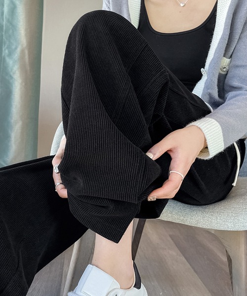 Kuroba(クロバ)の「裏シャギーコーデュロイストレートパンツ(その他パンツ・レディース・グレー/ベージュ/ブラック・L/M)」の6枚目の写真